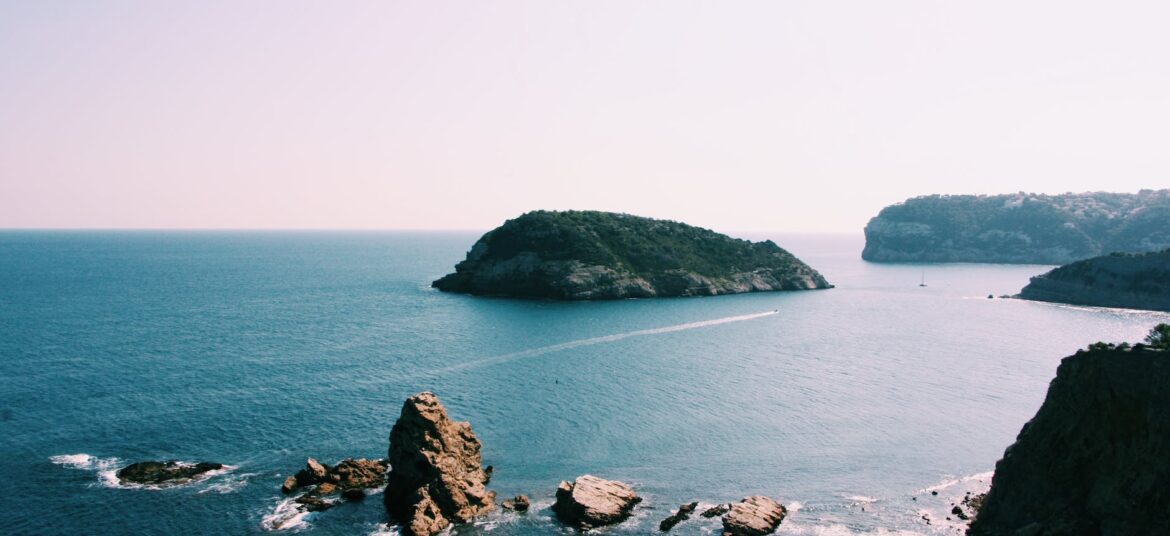 bird s eye view photography of islet